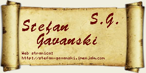 Stefan Gavanski vizit kartica